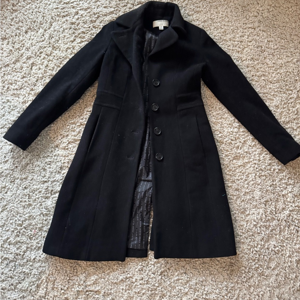 Anne Klein Classic Black Trench Coat